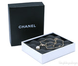 CC Crystal Logo & Pearl Necklace
