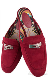 Oz Suede Bordeaux Mule