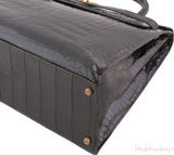 Kelly 35 Black Vintage Crocodile