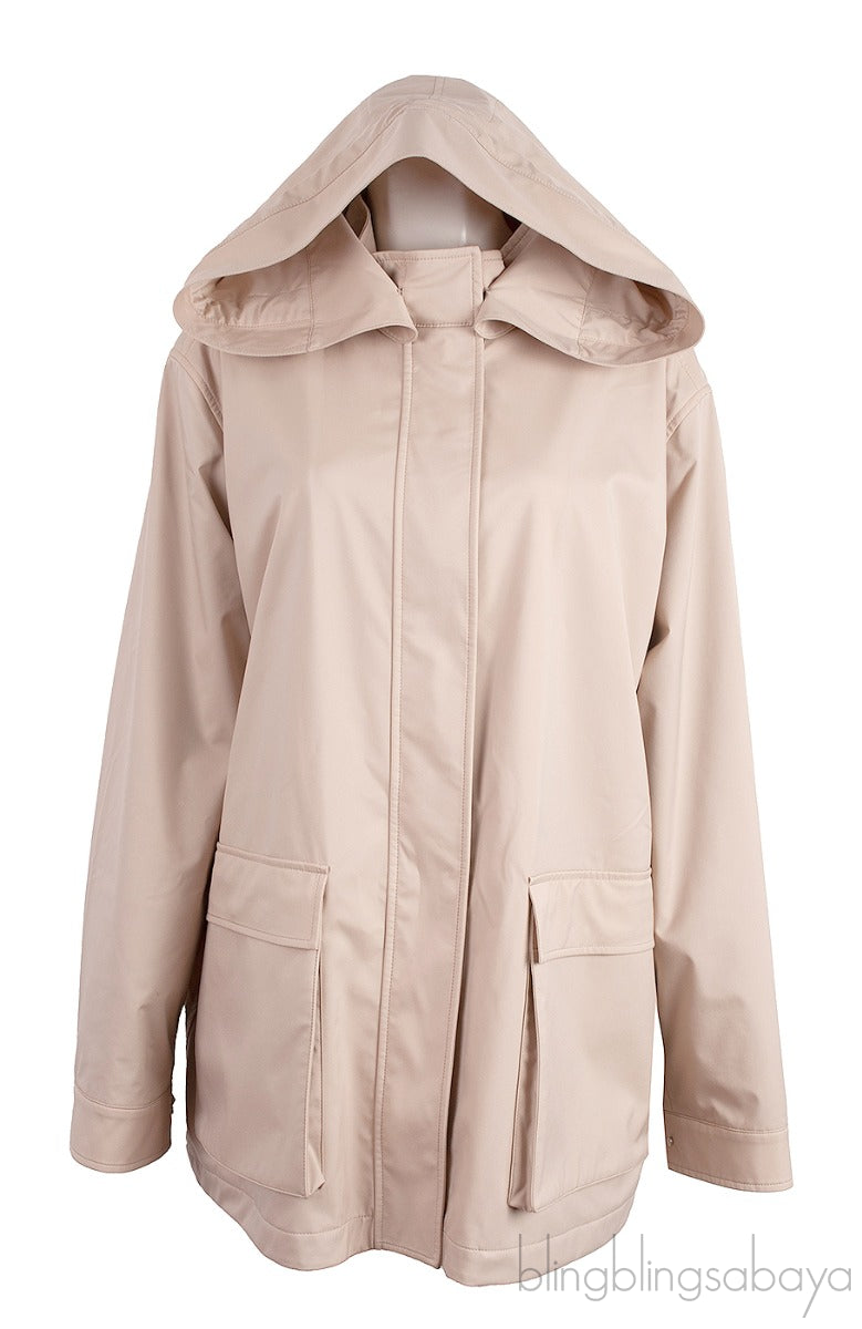 Beige Rain & Winstorm Hooded Jacket