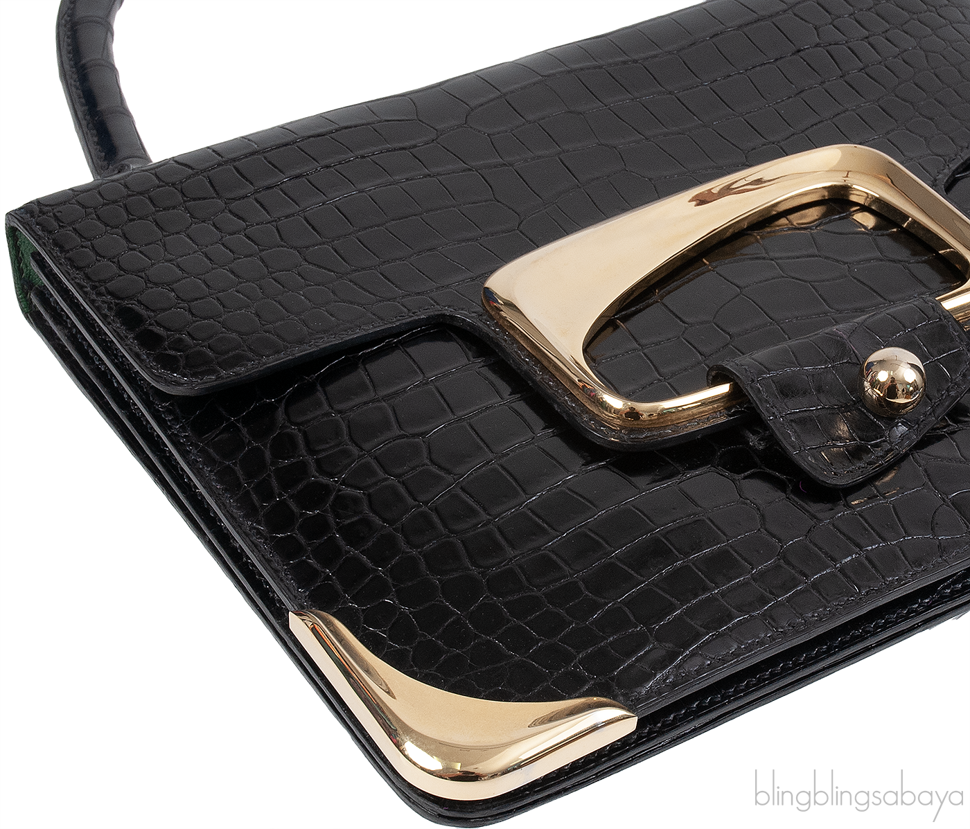 Stephane Rolland Talitha Black Crocodile Bag