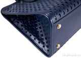 Perforated Saffiano Leather Tote