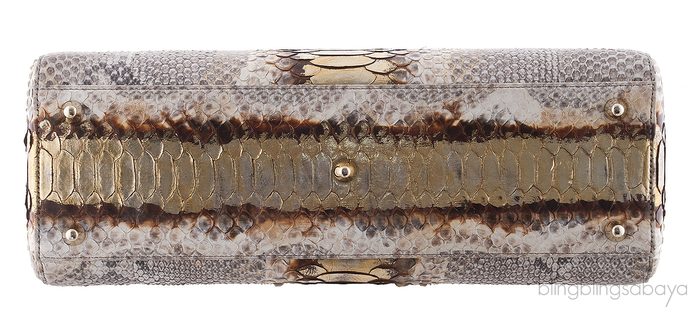 Lady Dior Natural & Gold Python*