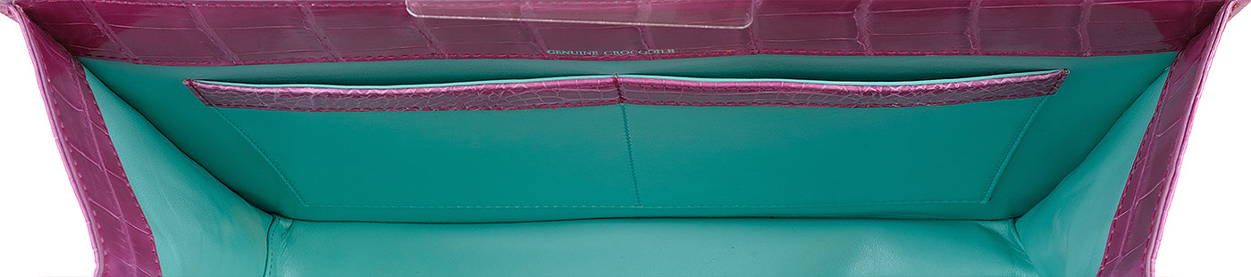 Tiffany & Co. Cornelia Purple Crocodile Lunch Box Shoulder Bag