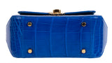Kwanpen Edge Hexagon Blue Crocodile Bag