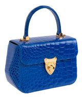 Kwanpen Edge Hexagon Blue Crocodile Bag