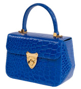 Kwanpen Edge Hexagon Blue Crocodile Bag