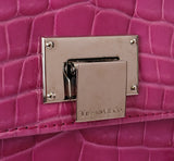 Tiffany & Co. Cornelia Purple Crocodile Lunch Box Shoulder Bag