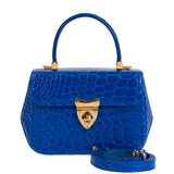 Kwanpen Edge Hexagon Blue Crocodile Bag