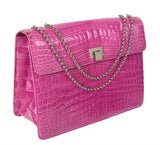 Tiffany & Co. Cornelia Purple Crocodile Lunch Box Shoulder Bag