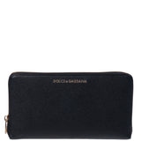 Dolce & Gabbana Black Wallet Stampa Dauphine