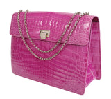 Tiffany & Co. Cornelia Purple Crocodile Lunch Box Shoulder Bag