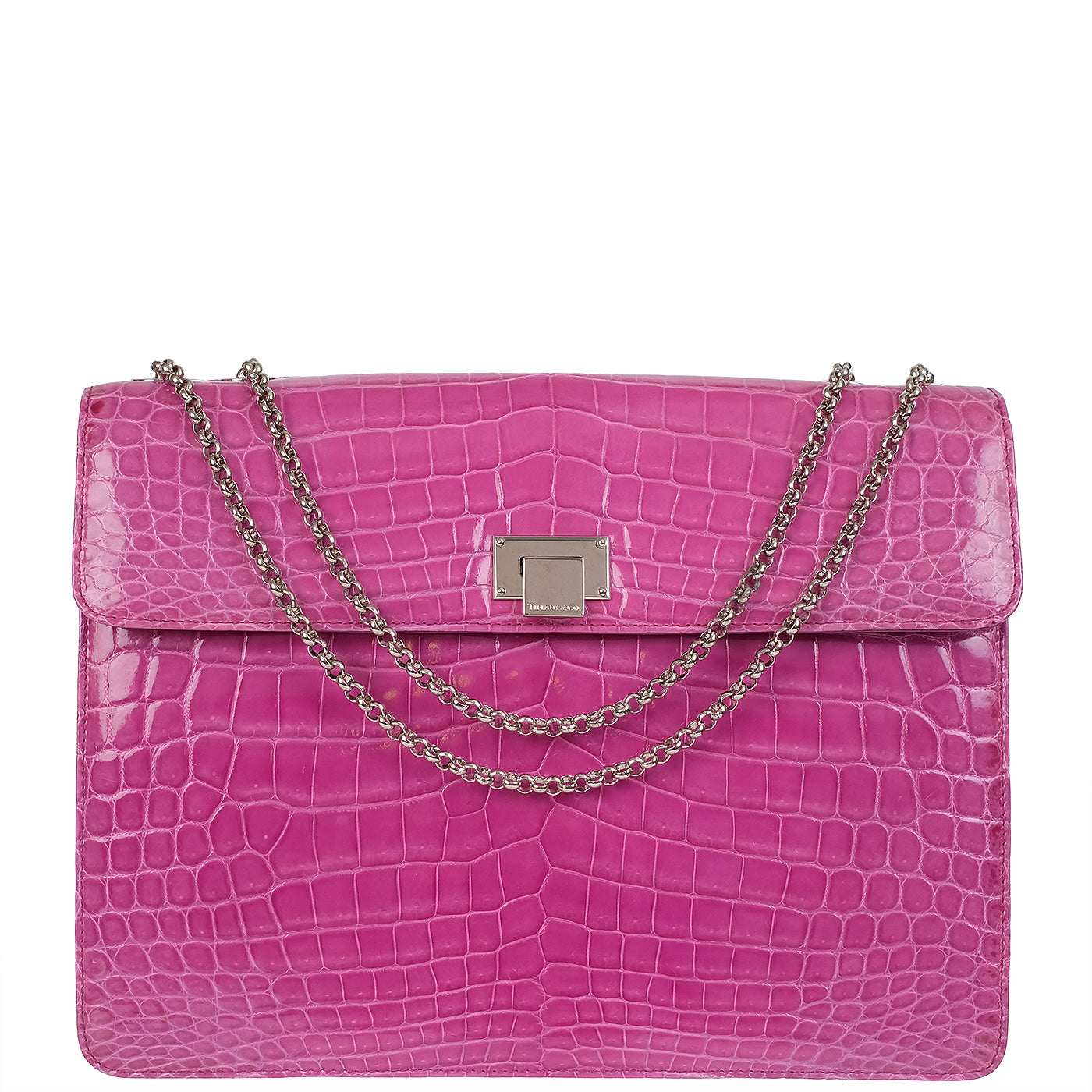 Tiffany & Co. Cornelia Purple Crocodile Lunch Box Shoulder Bag