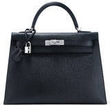 Kelly 32 Black Sellier Epsom