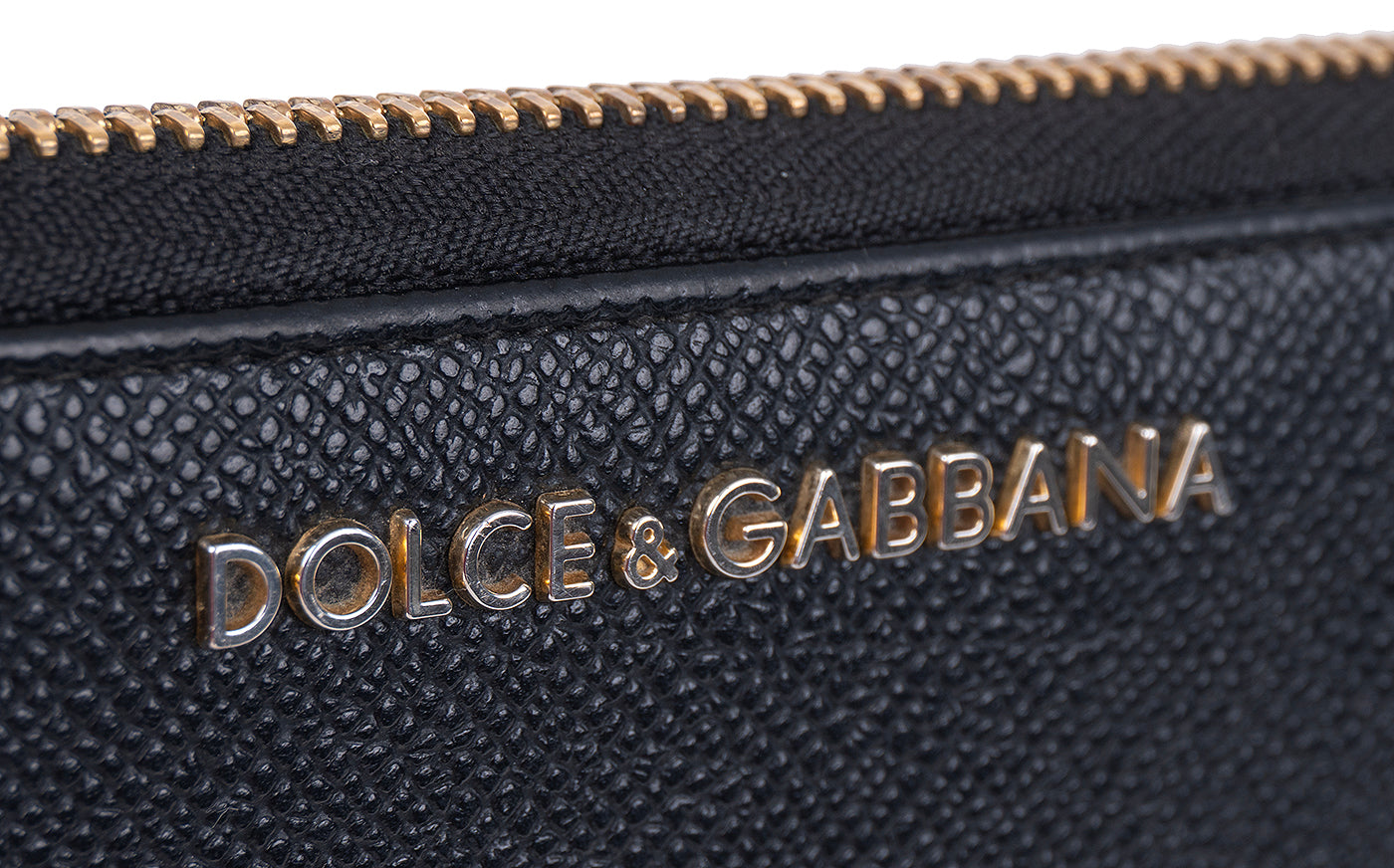 Dolce & Gabbana Black Wallet Stampa Dauphine