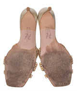 Gina Loie Platinum Crystal Lizard Print 85 Sandals