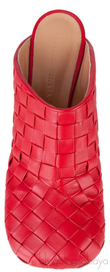 Bottega Veneta Red Bold Intrecciato Mule