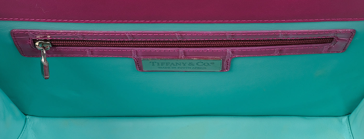 Tiffany & Co. Cornelia Purple Crocodile Lunch Box Shoulder Bag