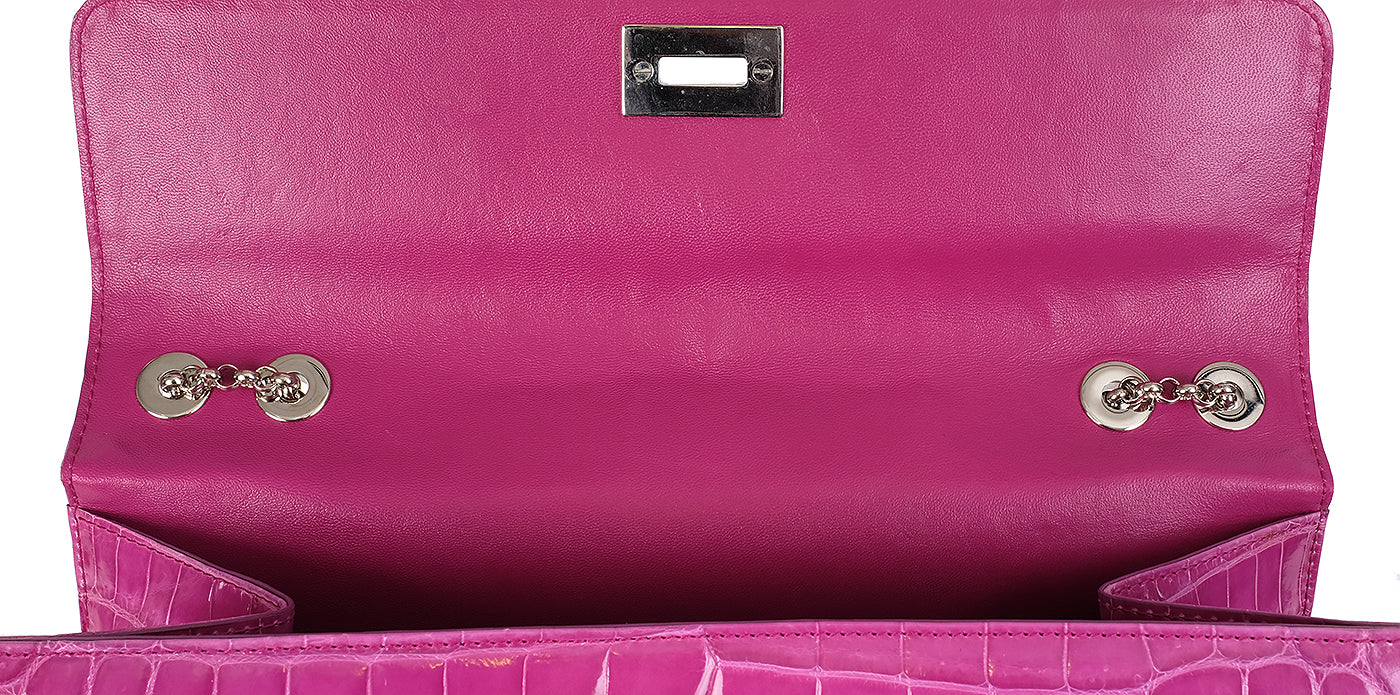 Tiffany & Co. Cornelia Purple Crocodile Lunch Box Shoulder Bag