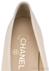 CC Cap Toe Beige Ballerina Flats