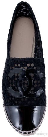 CC Lace Mesh Patent Espadrille