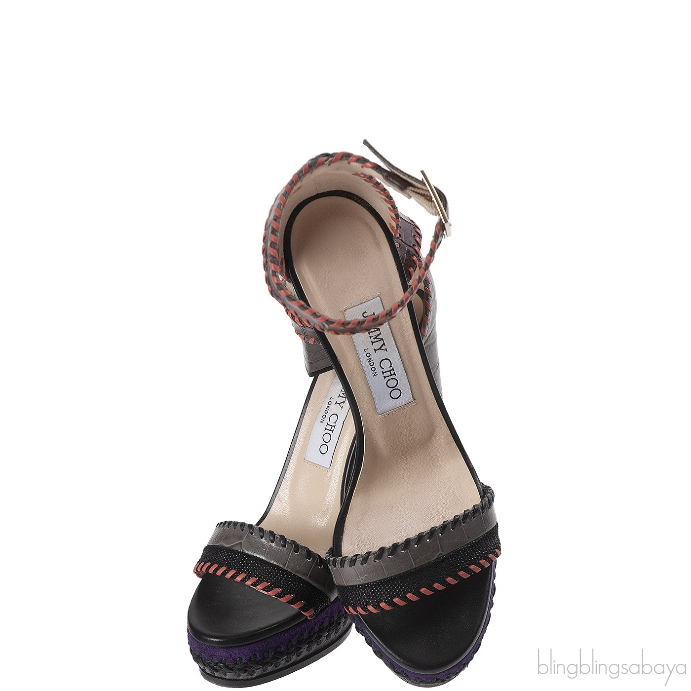 Jimmy Choo Multicolor Holly Intricate 120 Plaform Sandals