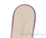 Purple Chain Polkadot Sandals