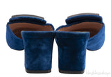 Gucci Blue Velvet G Crystal Madelyn Mules