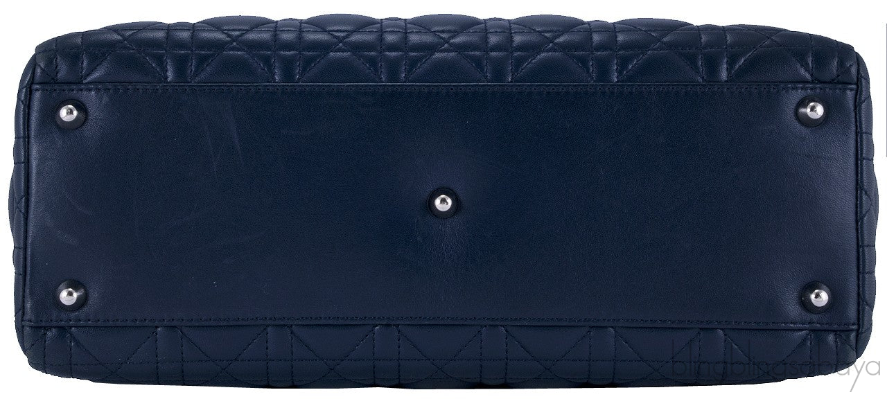 Lady Dior Large Blue Indigo