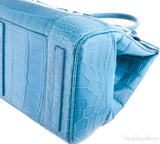 Ricky Blue Green Alligator Bag