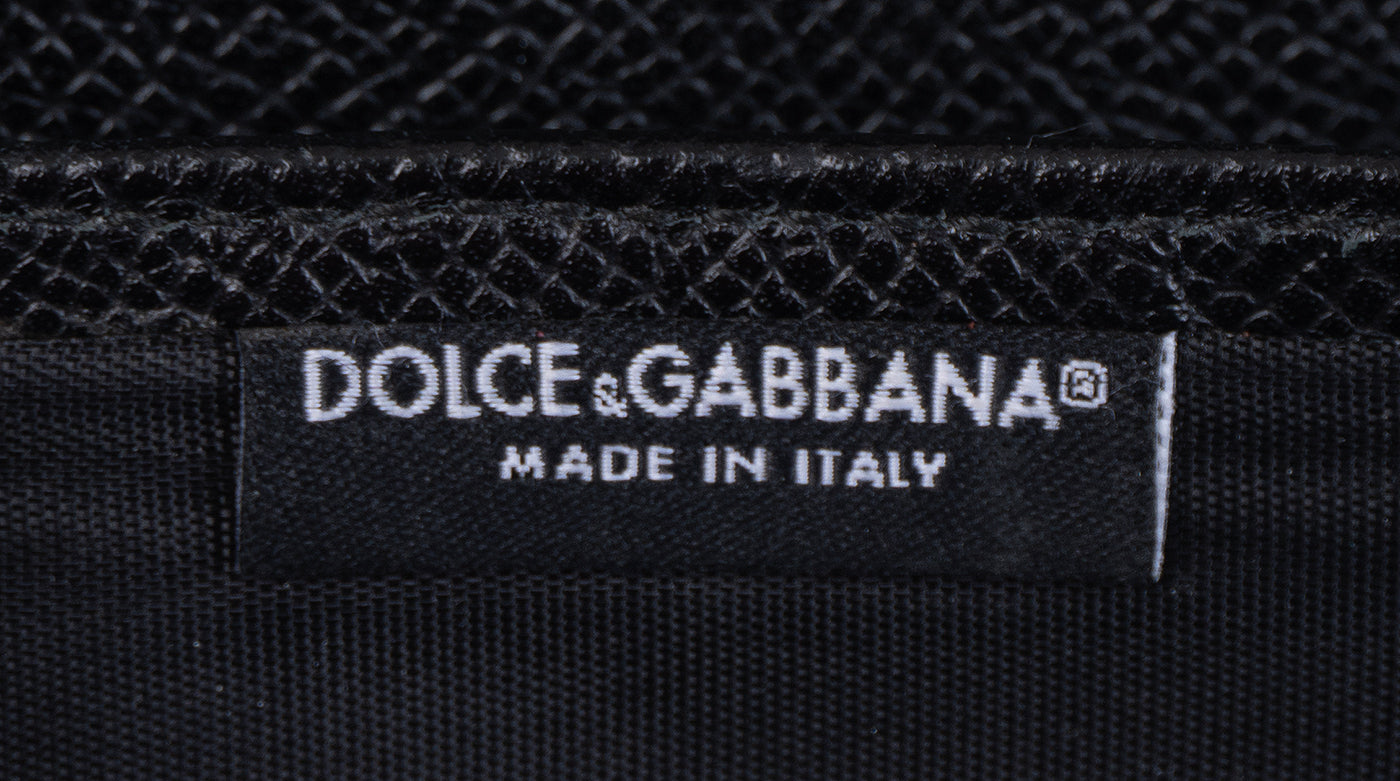 Dolce & Gabbana Black Wallet Stampa Dauphine