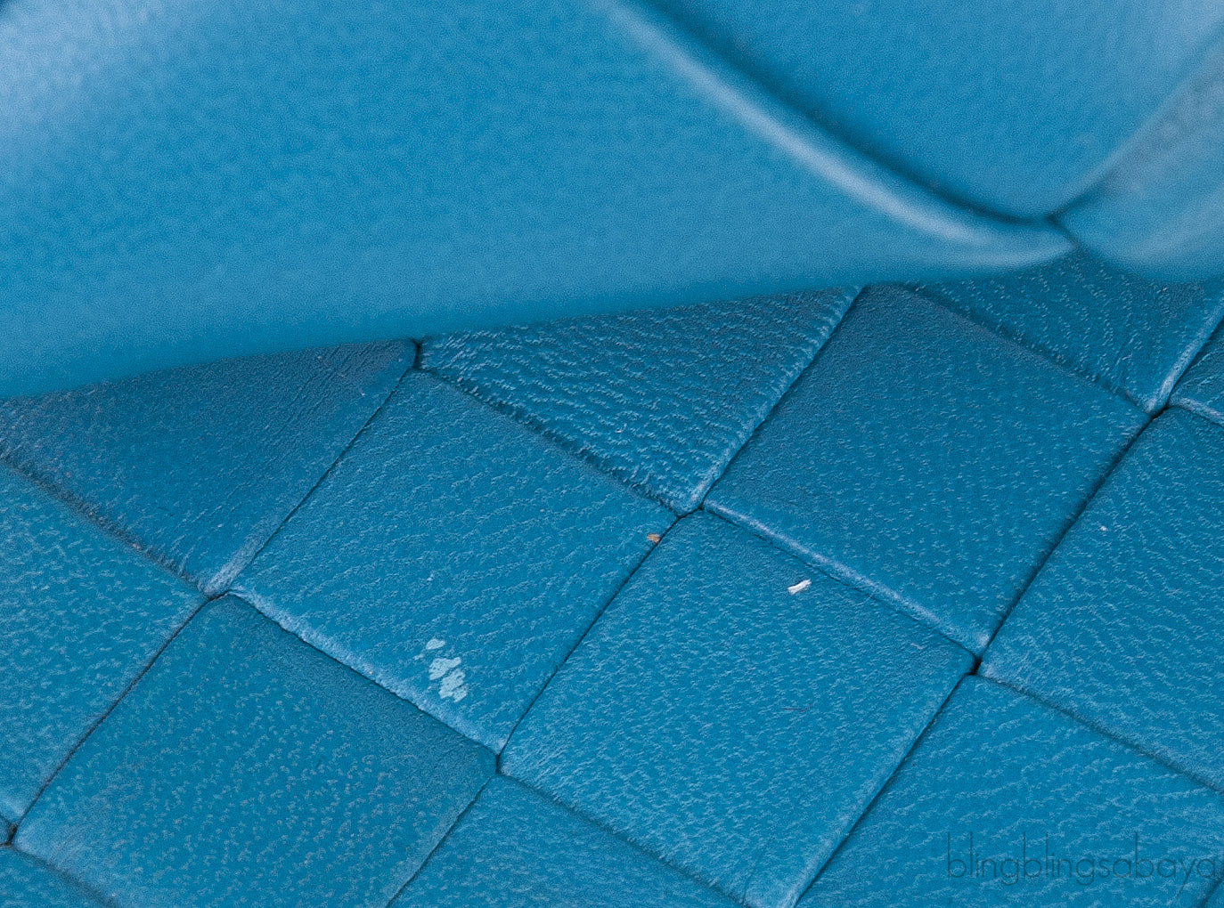 Blue Lido Intrecciato Mules