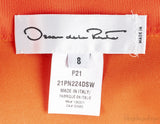 Orange Wool Blend Midi Dress
