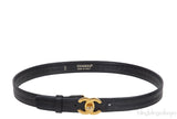 Chanel Black Caviar CC Turnlock Vintage Belt