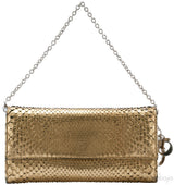 Gold Snakeskin Wallet on Chain
