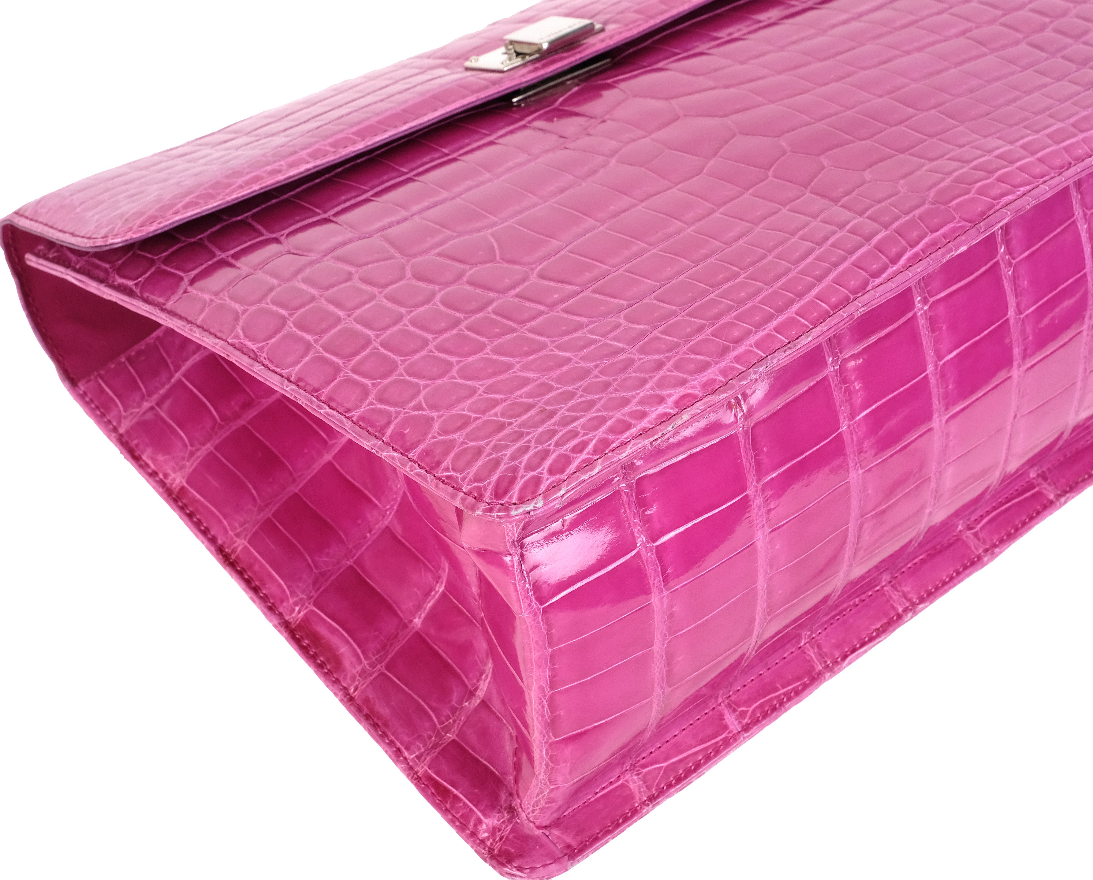 Tiffany & Co. Cornelia Purple Crocodile Lunch Box Shoulder Bag