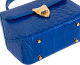 Kwanpen Edge Hexagon Blue Crocodile Bag