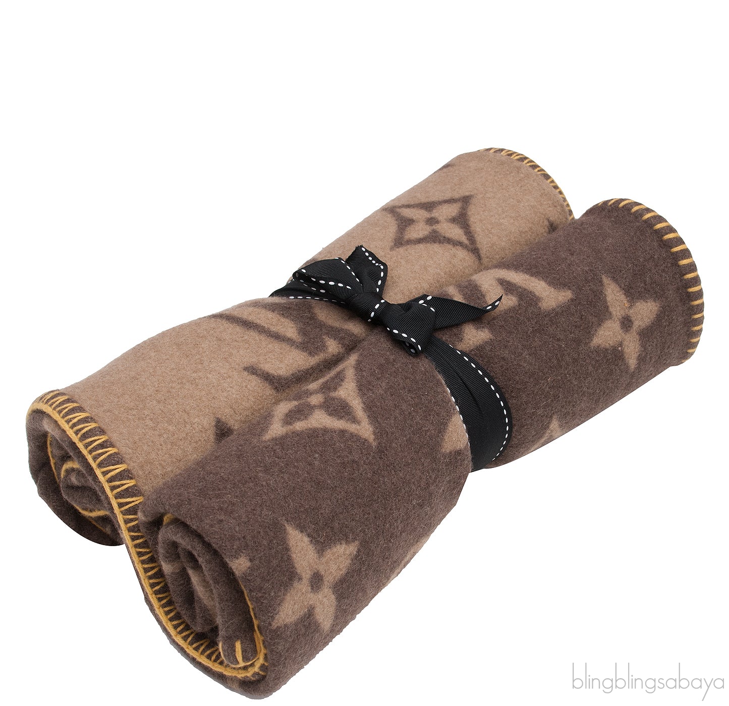 Monogram Wool Throw Blanket