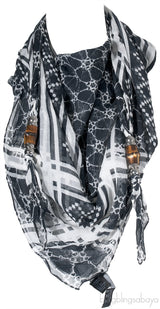 Horsebit Bamboo Print Scarf