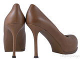 Brown Tribtoo Leather Pump