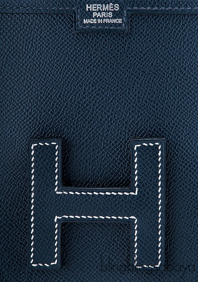 Jige Bleu Indigo Epsom Clutch