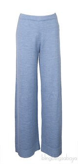 Blue Chinchillia Fur Lined Wool Hoodie and Pants