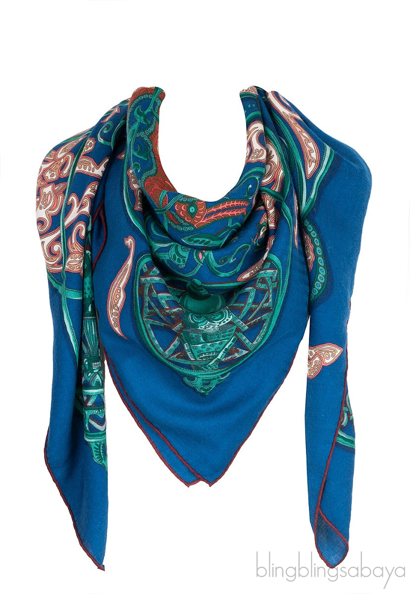 Cashmere Silk La Charmante Aux Animaux Scarf 140