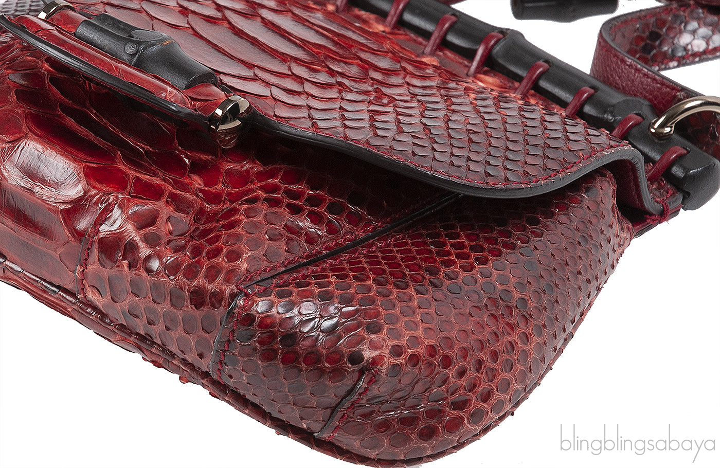 Gucci Red Python Nouveou Mini Shoulder Bag