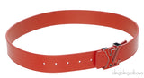 Louis Vuitton Epi Leather Logo Initial Orange Belt