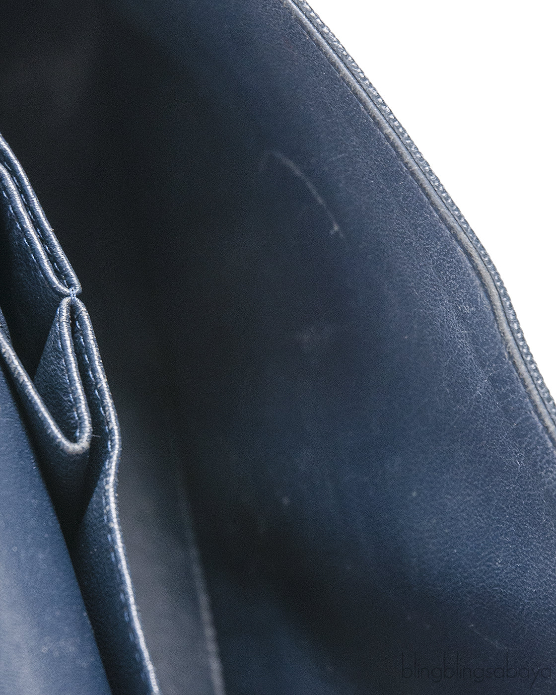 Classic Midnight Blue Medium Double Flap Bag GHW