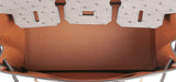 Hermes Special Order Birkin 25 Gris Tourterelle Ostrich and Toffee GHW