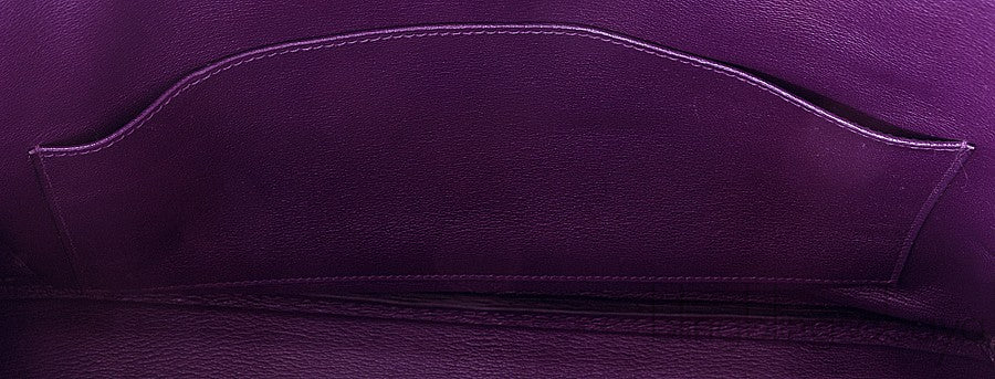 Birkin 35 Amethyst Porosus Crocodile