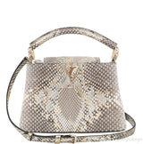 Capucines Gold Python Mini