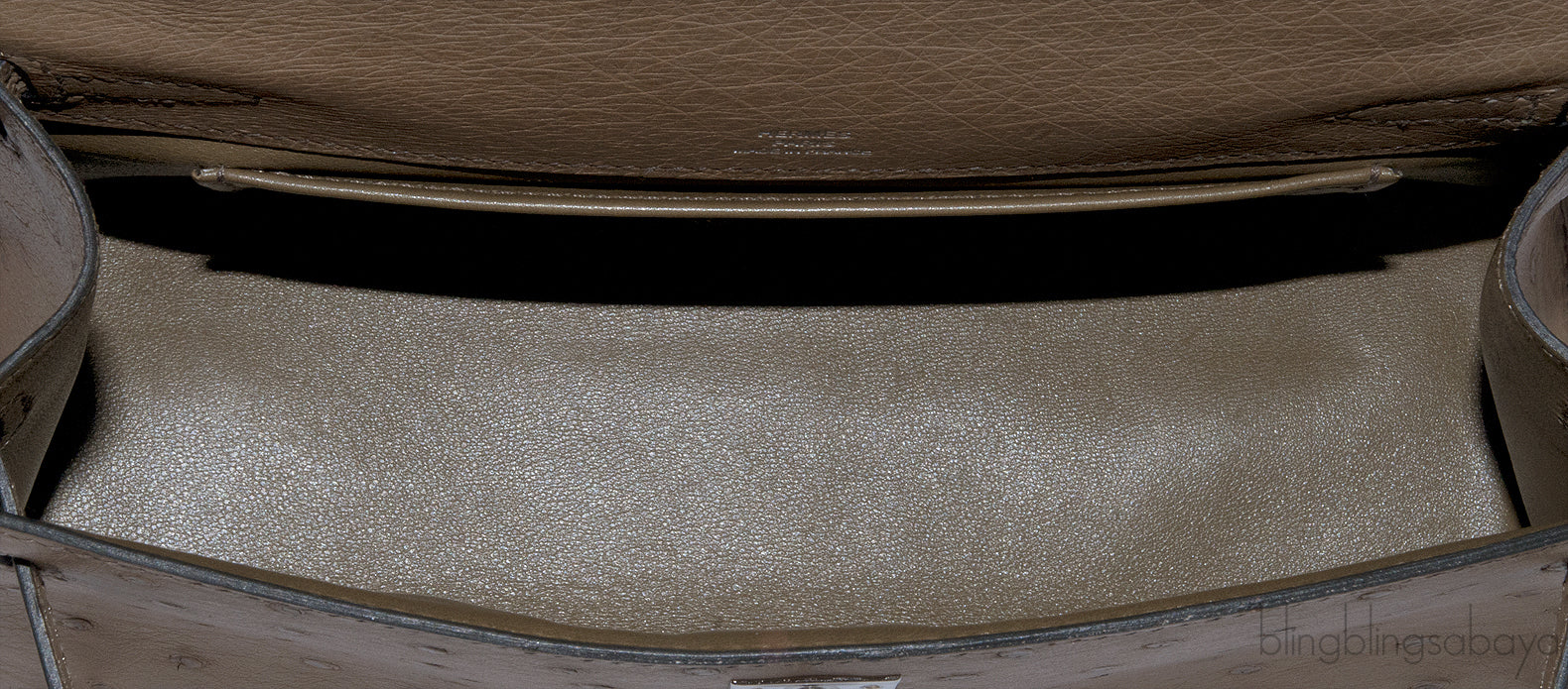 Kelly Pochette Etoupe Ostrich PHW
